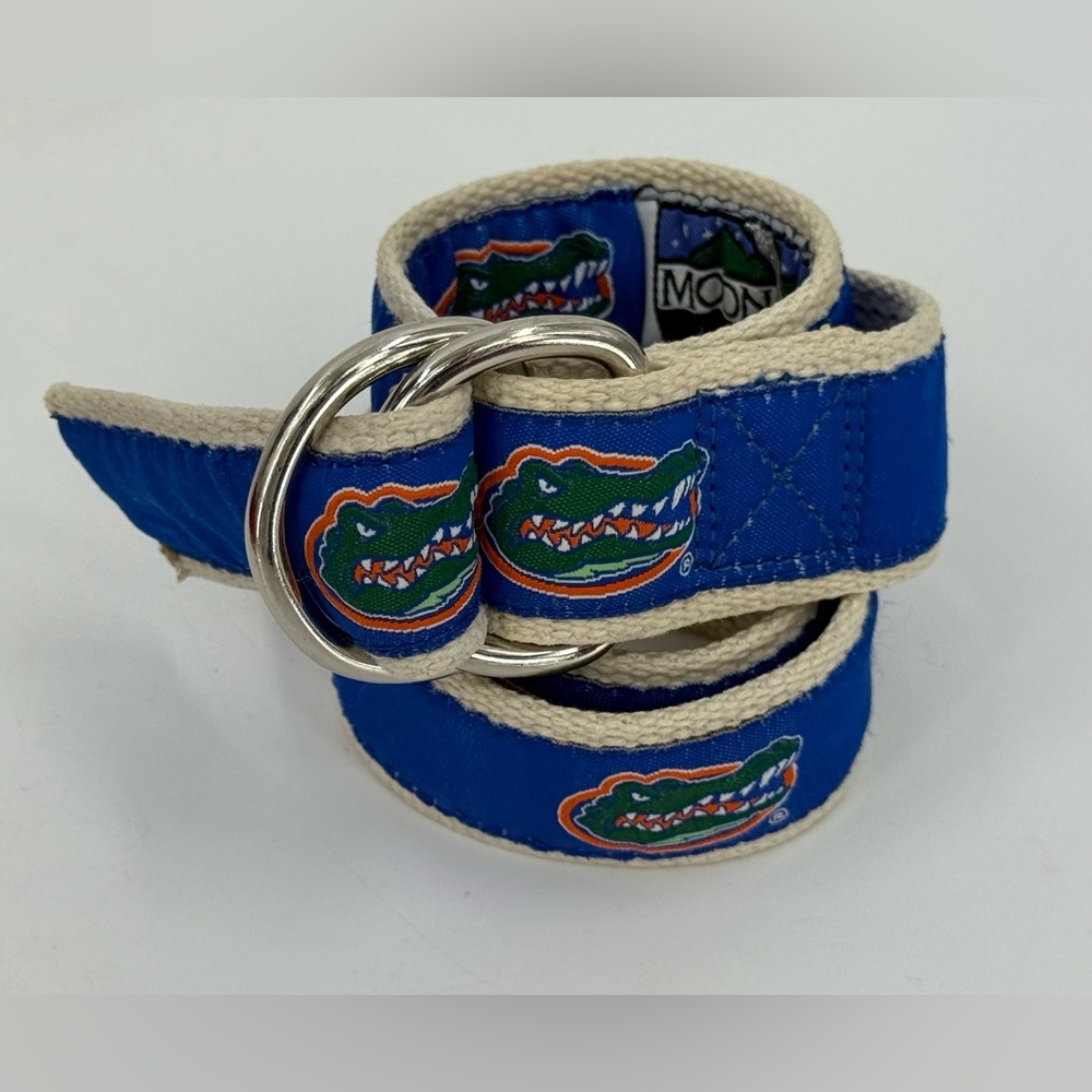 Moonshine University‎ of Florida UF D Ring Canvas Belt Blue (Boys Sz XS) 1.25”
